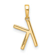 10K Diamond Letter K Initial Pendant