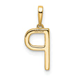 10K Diamond Letter P Initial Pendant