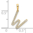 10K Diamond Letter W Initial Pendant