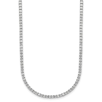 14kw Lab Grown Diamond Tennis Style Bolo Necklace