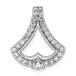 14k White Gold 1 carat Lab Grown Diamond VS/SI+ G+ Chain Slide Pendant