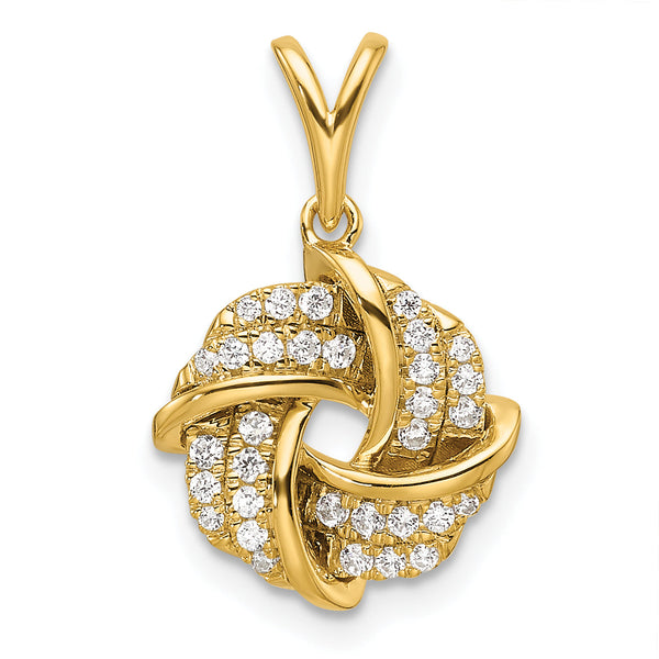 14K Lab Grown Diamond Love Knot Pendant