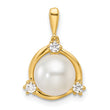 14k Lab Grown Diamond & FWC Pearl Pendant