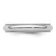 Platinum 4mm Polished Milgrain Comfort-Fit Wedding Band Size 5