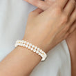 14k 5-6mm White Near Round FW Cultured Pearl 2-strand Bracelet
