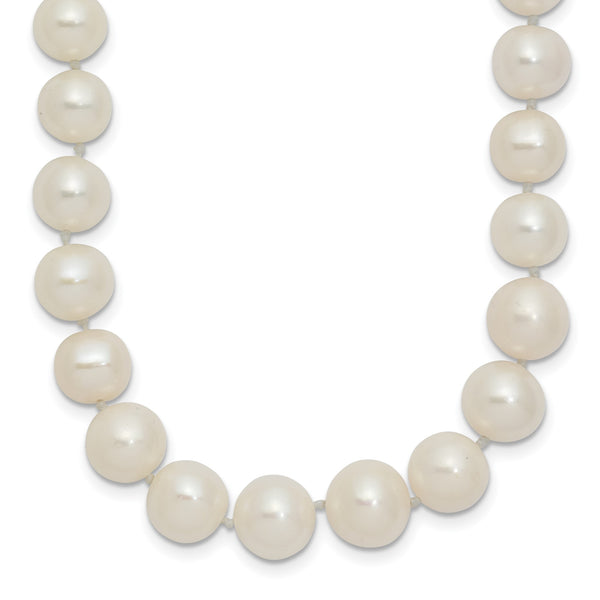 14k 7.5-9mm White Freshwater Cultured Pearl Graduated Necklace 18 in - Birthstone Company