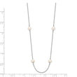 14k White Gold 4-5mm White Near-Round Freshwater Cultured Pearl 8-Station 16 inch Necklace
