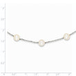 14K White Gold Freshwater Cultured Pearl Necklace with Rhodium Finish