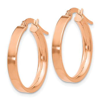 14K Rose Gold 3mm Small Hoop Earrings