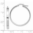 14K White Gold 3mm Large Hoop Earrings