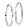 14K White Gold 3mm XL Hoop Earrings