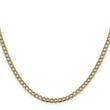 14K 16 inch 3.4mm Semi-Solid with Rhodium Pav‚ Curb with Lobster Clasp Chain