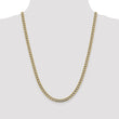 14K 16 inch 5.2mm Semi-Solid with Rhodium Pav‚ Curb with Lobster Clasp Chain