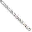 Sterling Silver 4.5mm Figaro Anchor Chain