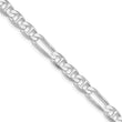 Sterling Silver Rhodium-plated 5.5mm Figaro Anchor Chain