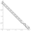 Sterling Silver Rhodium-plated 4.5mm Flat Anchor Chain