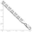 Sterling Silver Rhodium-plated 6.5mm Flat Anchor Chain
