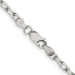 Sterling Silver 3.5mm Diamond-cut Long Link Cable Chain