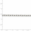 Amore La Vita Sterling Silver Rhodium-plated Polished 4.3mm Diamond-cut 7 inch Open Link Cable with Lobster Clasp Charm Bracelet