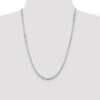 Amore La Vita Sterling Silver Rhodium-plated Polished 4.3mm Diamond-cut 7 inch Open Link Cable with Lobster Clasp Charm Bracelet