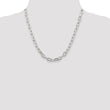 Sterling Silver 6.5mm Diamond-cut Long Link Cable Chain