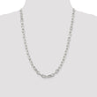 Sterling Silver 6.5mm Diamond-cut Long Link Cable Chain