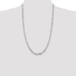 Sterling Silver 6.5mm Diamond-cut Long Link Cable Chain