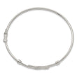 Sterling Silver Textured Love Flexible Knot Bangle