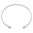 Sterling Silver Rhodium Plated CZ Bangle