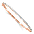 Diamond Fascination Diamond Mystique Sterling Silver 18K Rose Gold-plated Diamond Bangle