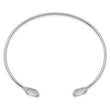 Blue Chalcedony Cuff Bracelet in Sterling Silver