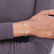 Blue Chalcedony Cuff Bracelet in Sterling Silver