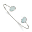 Blue Chalcedony Cuff Bracelet in Sterling Silver