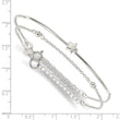 Sterling Silver Stars Bangle and Bracelet w/ 1 Ext. Two Piece Set