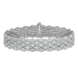 Sterling Shimmer Sterling Silver Rhodium-plated 6.75 inch 315 Stone CZ Mesh Bracelet