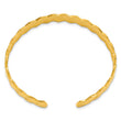 Sterling Silver Gold-plated Polished Cuff Bangle