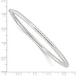 Sterling Silver Polished 3mm Hinged Round Bangle