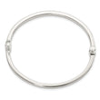 Sterling Silver Polished Flat Hinged Bangle