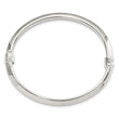 Sterling Silver Polished Hinged Bangle