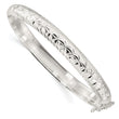 Sterling Silver Polished and D/C 7.25mm Hinged  Bangle