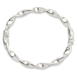 Sterling Silver Polished Twisted Textured Hinged Bangle