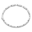 Sterling Silver Rhodium-plated CZ Hinged Bangle