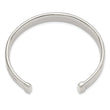 Sterling Silver Polished Textured Cuff Bangle Bracelet