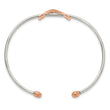 Sterling Silver and Rose-tone Infinity Cuff Bangle
