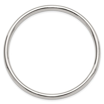 Sterling Silver Polished 4mm Tube Slip-on Bangle