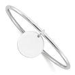Sterling Silver Rhodium-plated w/Disc Dangle Slip on Bangle