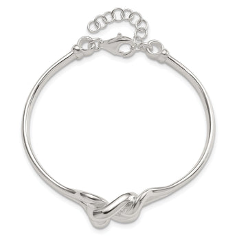 Sterling Silver w/1in ext. Bangle Bracelet