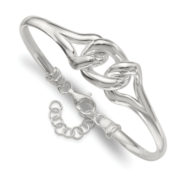 Sterling Silver w/1in ext. Bangle Bracelet