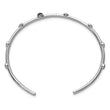 Brown Cubic Zirconia and Smokey Quartz Cuff Bracelet in Sterling Silver, 5mm