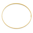 Sterling Silver Gold-tone 3mm Polished Plain Slip-On Bangle Bracelet